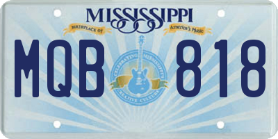 MS license plate MQB818