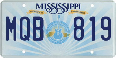 MS license plate MQB819