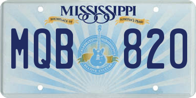 MS license plate MQB820