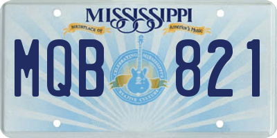 MS license plate MQB821