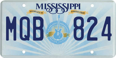 MS license plate MQB824
