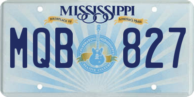 MS license plate MQB827