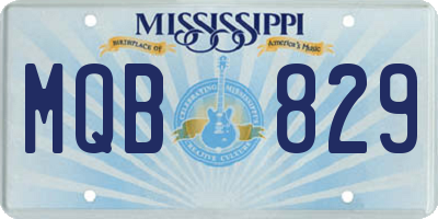 MS license plate MQB829
