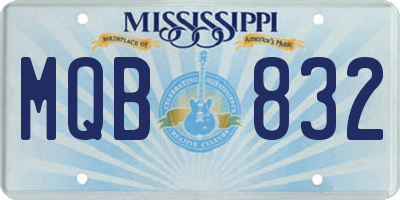 MS license plate MQB832