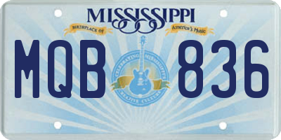 MS license plate MQB836