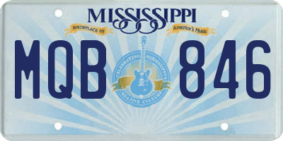 MS license plate MQB846