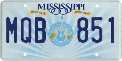 MS license plate MQB851