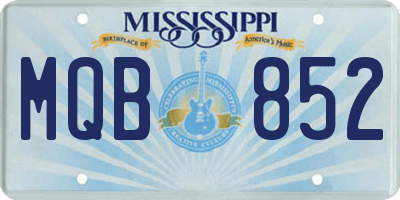 MS license plate MQB852