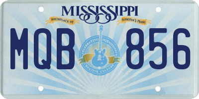 MS license plate MQB856