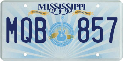 MS license plate MQB857