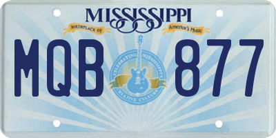 MS license plate MQB877