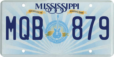 MS license plate MQB879