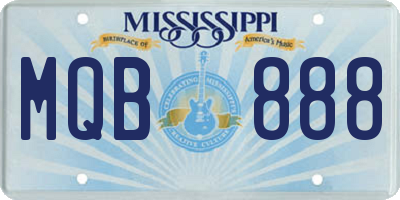MS license plate MQB888