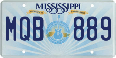 MS license plate MQB889