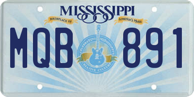 MS license plate MQB891