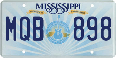 MS license plate MQB898