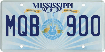 MS license plate MQB900