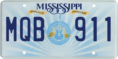 MS license plate MQB911
