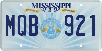 MS license plate MQB921