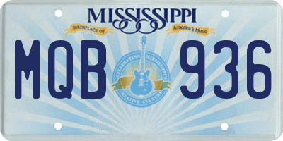 MS license plate MQB936