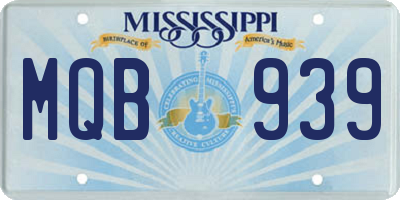 MS license plate MQB939