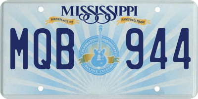 MS license plate MQB944