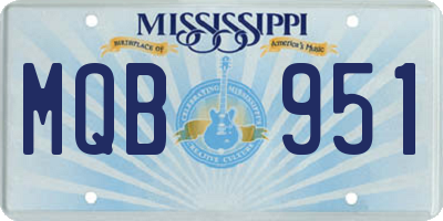 MS license plate MQB951
