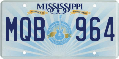 MS license plate MQB964