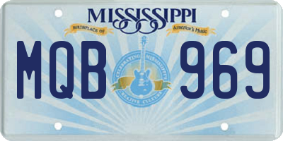 MS license plate MQB969
