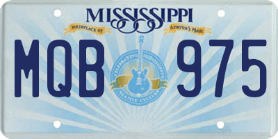 MS license plate MQB975