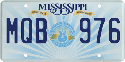 MS license plate MQB976