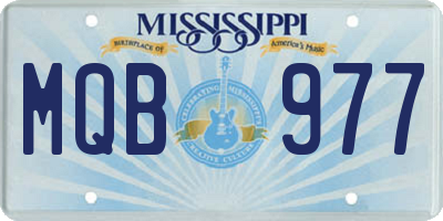 MS license plate MQB977