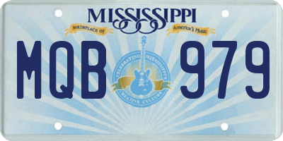 MS license plate MQB979