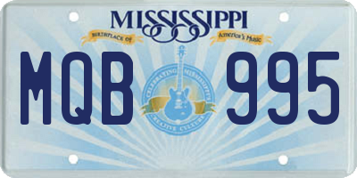 MS license plate MQB995
