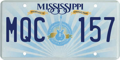 MS license plate MQC157