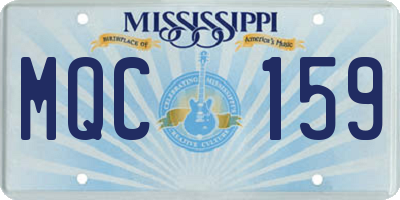 MS license plate MQC159