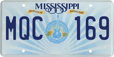 MS license plate MQC169