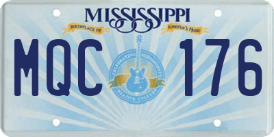 MS license plate MQC176