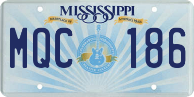 MS license plate MQC186