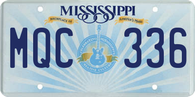MS license plate MQC336