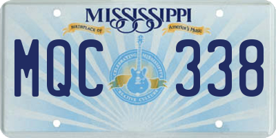 MS license plate MQC338