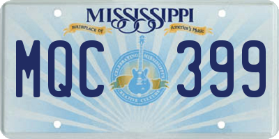MS license plate MQC399