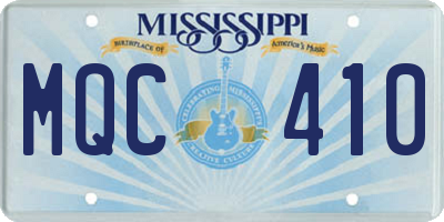 MS license plate MQC410