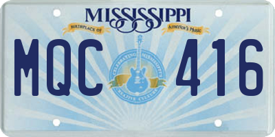 MS license plate MQC416