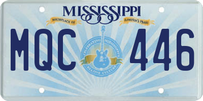 MS license plate MQC446