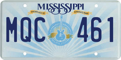MS license plate MQC461
