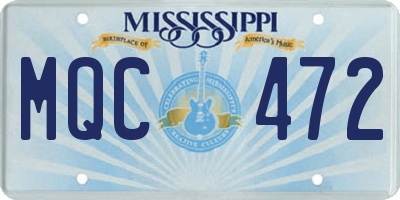 MS license plate MQC472
