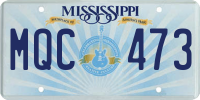 MS license plate MQC473