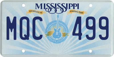 MS license plate MQC499