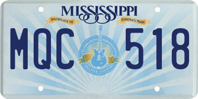 MS license plate MQC518